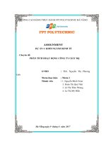 ASSIGNMENT DỰ ÁN 1: KHỐI NGÀNH KINH TẾ