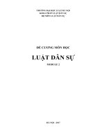 đề cương môn học luật dân sự 2   3TC 
