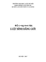 đề cương môn học luật bình đẳng giới 
