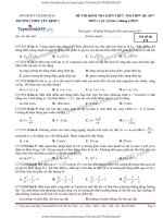 33  TS247 DT de thi thu thpt quoc gia mon vat ly truong thpt yen dinh 1 thanh hoa lan 1 nam 2017 co loi giai chi tiet  9342 1488185251 