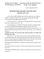 Kế hoạch phụ đạo học sinh yếu kém 