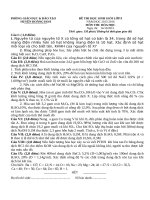 Đề và đáp án thi HSG Lớp 9 môn Hoá Hoằng Hoá