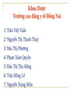 BÀI GIẢNG HỖN DỊCH THUỐC