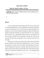 BÁO cáo về TÍNH CÁCH và các HÀNH VI cư xử của bản THÂN