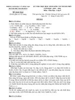 Đề và đáp án thi HSG Lớp 9 môn Hoá Thanh Hóa 2015-2016