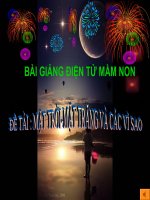 Bài giảng điện tử mầm non đề tài Mặt trời, mặt trăng và các vì sao (lớp Lá)