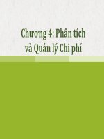 KINH TẾ KINH DOANH Chương 4VSV s2 1314   phân tích và quản lý chi phí 