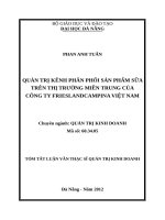 Quản trị kênh phân phối sản phẩm sữa tại miền trung của công ty frieslandcampina việt nam (tt) 