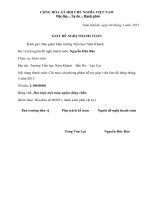 Giấy đề nghị thanh toán tháng 3 