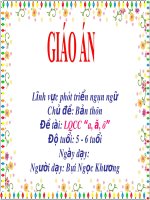 Giáo án Làm quen chữ cái A Ă Â trẻ mẫu giáo 5 6 tuổi