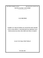 Nghiên cứu một số thông số ảnh hưởng đến chi phí năng lượng riêng và độ nhám bề mặt khi phay mặt phẳng bằng dao phay đĩa trên máy phay TUM20VS 