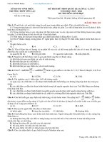 4 bộ đề thi thptqg sinh 2016 vĩnh phúc 