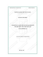 Ảnh hưởng của kiến trúc đương đại nhật bản đến kiến trúc nhà ở nhỏ việt nam (tt) 