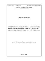 Nghiên cứu đặc điểm cấu trúc và tái sinh tự nhiên của một số quần xã thực vật rừng tại vườn quốc gia nặm puy tỉnh say nha bu ly   nước CHDCND lào 