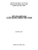 đề cương môn luật hành chính việt nam 