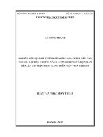 Nghiên cứu sự ảnh hưởng của góc sau, chiều sâu cắt, tốc độ cắt đến chi phí năng lượng riêng và độ nhám bề mặt khi tiện trơn gang trên máy tiện EER1330 