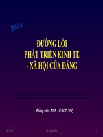 BÀI GIẢNG ĐIỆN TỬ CHÍNH TRỊ TRUNG CẤP NGHỀ  ĐƯỜNG LỐI PHÁT TRIỂN KINH TẾ CỦA ĐẢNG