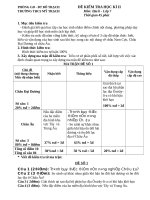 Ma trân đề kiểm tra địa lí 7 