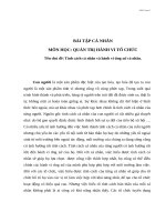 Tính cách cá nhân và hành vi ứng xử cá nhân ảnh hướng đến cuộc sống