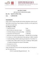 Bài tập tài chính DOanh nghiệp   số (2) 