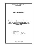 Dạy hình học không gian theo hướng tổ chức hoạt động trải ngiệm sáng tạo cho học sinh