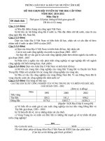 ĐỀ THI CHỌN đội TUYỂN môn địa lý (VÒNG 2) 