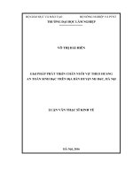 Giải pháp phát triển chăn nuôi vịt theo hướng an toàn sinh học trên địa bàn huyện mỹ đức, hà nội 
