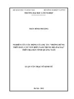Nghiên cứu tác động của dự án trồng rừng trên đất, cát ven biển nam trung bộ (PACSA) trên địa bàn tỉnh quảng nam 