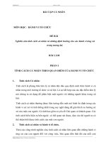 Nghiên cứu tính cách cá nhân và những định hướng cho các hành vi ứng xử trong tương lai
