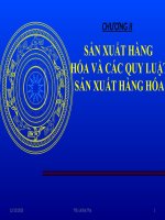 Chương 2 SẢN XUẤT HÀNG  HÓA VÀ CÁC QUY LUẬT SẢN XUẤT HÀNG HÓA