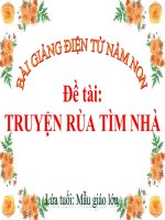 Bài giảng điện tử mầm non đề tài Truyện Rùa tìm nhà (lớp Lá)