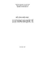đề cương môn học luật hàng hải quốc tế 2TC 