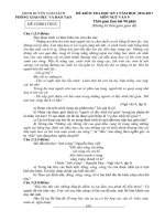 de hoc ki 1 lớp 9 có đáp án