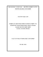 Nghiên cứu một số đặc điểm tái sinh tự nhiên của loài pơ mu (fokienia hodginsii (dunn) a henry et thomas) tại khu bảo tồn thiên nhiên nà hẩu, huyện văn yên, tỉnh yên bái 