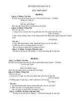 Đề kiểm tra học kì 2 môn ngữ văn lớp 6 