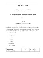 Xu hướng hành xử thông qua phân tích tính cách cá nhân