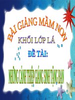 Bài giảng điện tử mầm non đề tài Những cánh thiệp giáng sinh tặng bạn (lớp Lá)