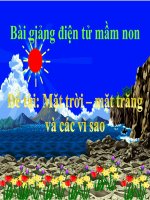 Bài giảng điện tử mầm non đề tài Mặt trời, mặt trăng và các vì sao (lớp Lá)