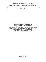 đề cương môn pháp luật về quảng cáo, hội chợ và triển lãm quốc tế 