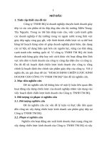 Hoạch định chiến lược kinh doanh cho công ty TNHH TM BQ (tt) 