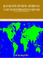 BÀI GIẢNG điện tử QUAN hệ QUỐC tế   QUAN hệ nước lớn TRUNG   mỹ HIỆN NAY và SUY NGẪM về đối SÁCH của VIỆT NAM