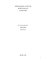 đề cương môn học tiếng pháp học phần i 