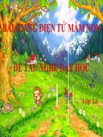 Bài giảng điện tử mầm non đề tài Nghề dạy học (lớp Lá)