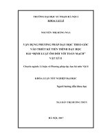 Vận dụng phương pháp dạy học theo góc vào thiết kế tiến trình dạy học bài định luật ôm đối với toàn mạch vật lí 11  