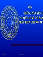 BÀI GIẢNG ĐIỆN TỬ MÔN CHÍNH TRỊ HỆ CAO ĐẢNG NGHỀ  BÀI 2: CHỦ NGHĨA DUY VẬT