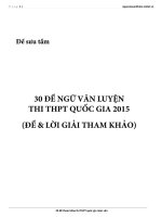 30 đề tham khảo thi THPT quốc gia môn văn 