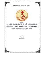Quy định của luật thuế TNCN đối với thu nhập từ đầu tư vốn, chuyển nhượng vốn ở việt nam  liên hệ với một số quốc gia phát triển 