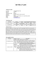 sơ yếu lý lịch  xin việc làm