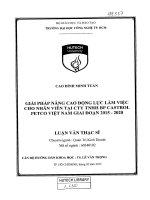 Giải pháp nâng cao động lực làm việc cho nhân viên tại cty TNHH BP castrol petco việt nam giai đoạn 2015 2020  