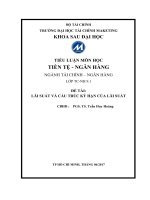 lãi suất và cấu trúc kỳ hạn của lãi suất 